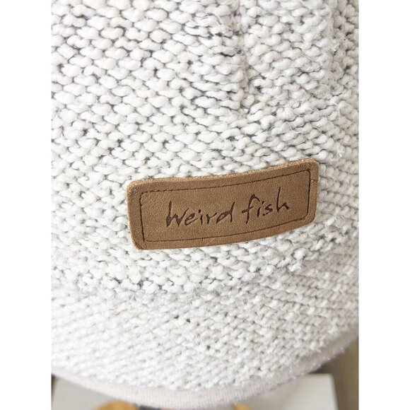 Weird Fish Womens Size 8 Textured Full Zip Beige Knit Jacket Minimalist Staple - Picture 6 of 7